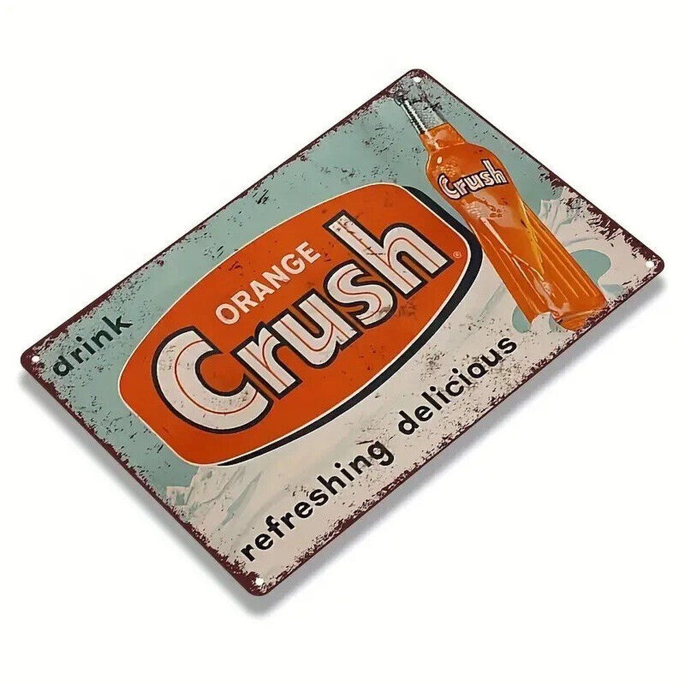 Orange Crush Novelty Metal Sign 12 x 8 Wall Art Home & Garden:Home Décor:Plaques & Signs Style Your Walls